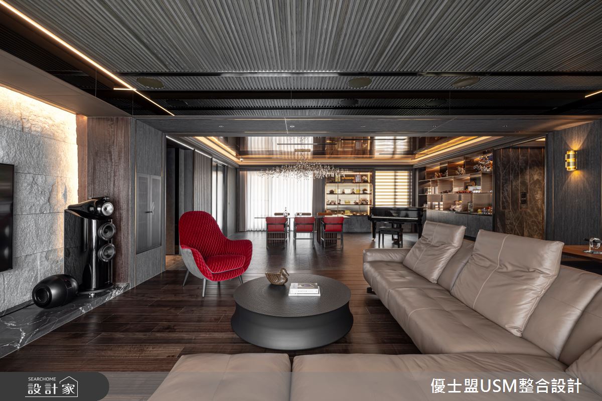 80坪中古屋(5~15年)＿現代風客廳餐廳案例圖片＿優士盟整合設計有限公司＿優士盟_35.藝術饗宴80坪現代風之19