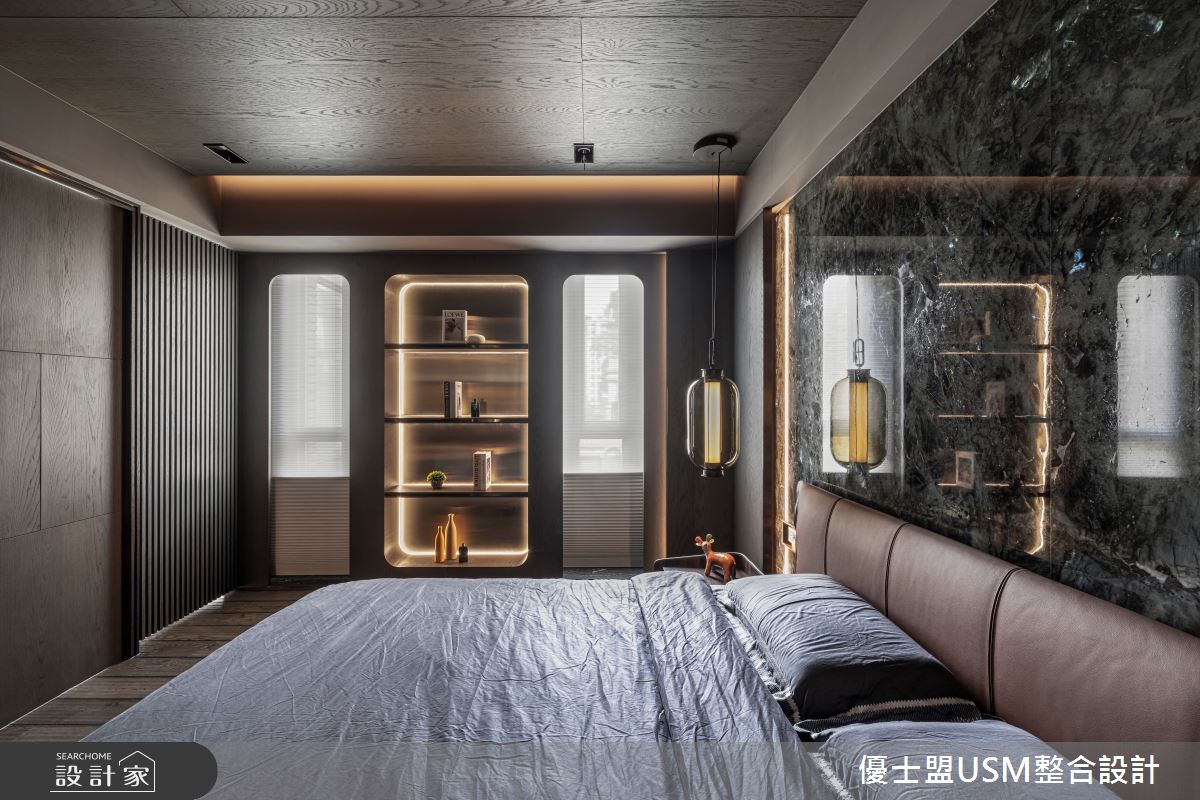 80坪中古屋(5~15年)＿現代風臥室案例圖片＿優士盟整合設計有限公司＿優士盟_35.藝術饗宴80坪現代風之34