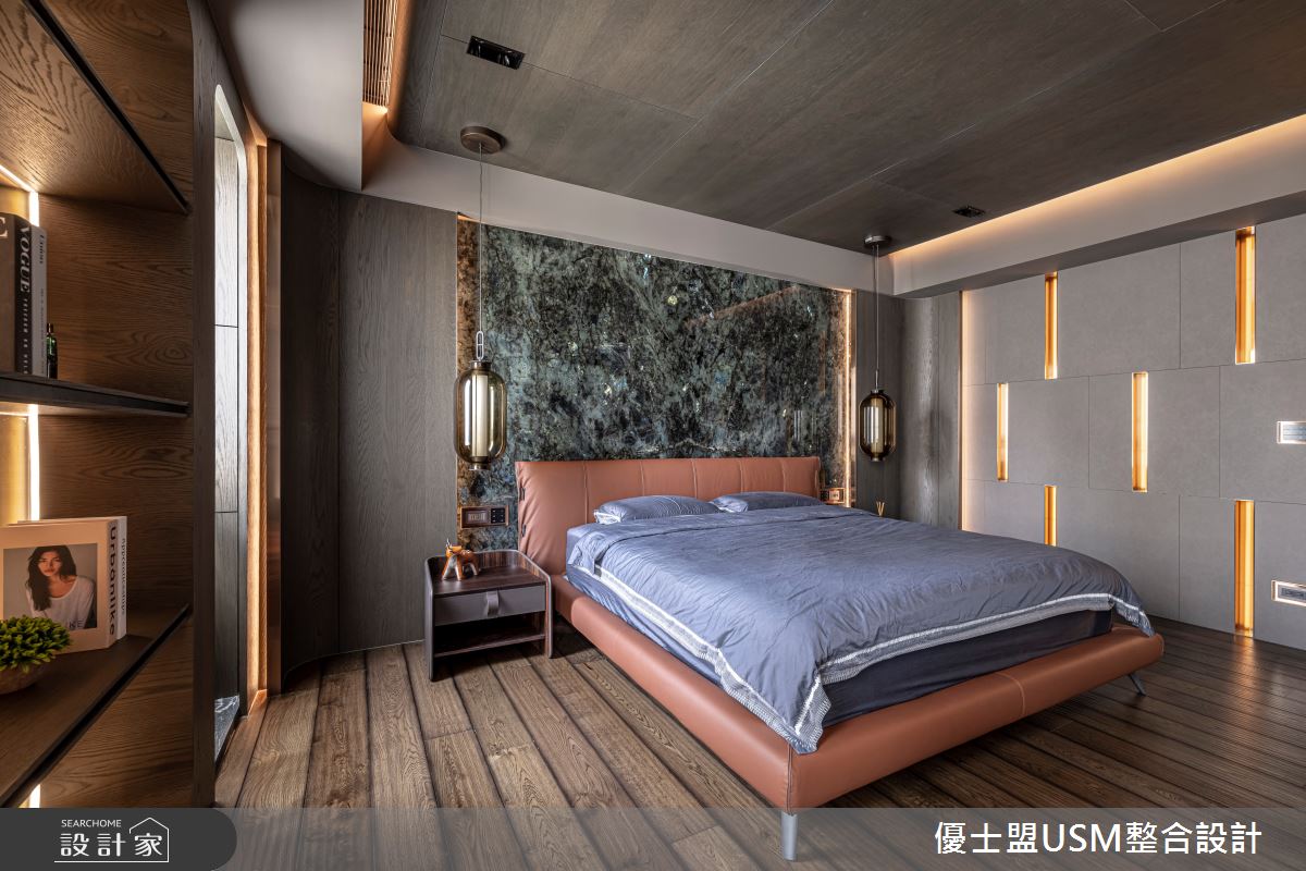 80坪中古屋(5~15年)＿現代風臥室案例圖片＿優士盟整合設計有限公司＿優士盟_35.藝術饗宴80坪現代風之35