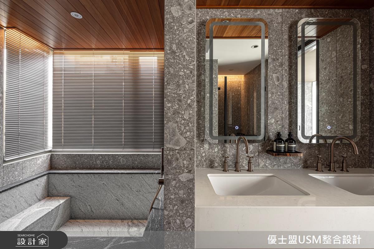80坪中古屋(5~15年)＿現代風浴室案例圖片＿優士盟整合設計有限公司＿優士盟_35.藝術饗宴80坪現代風之43