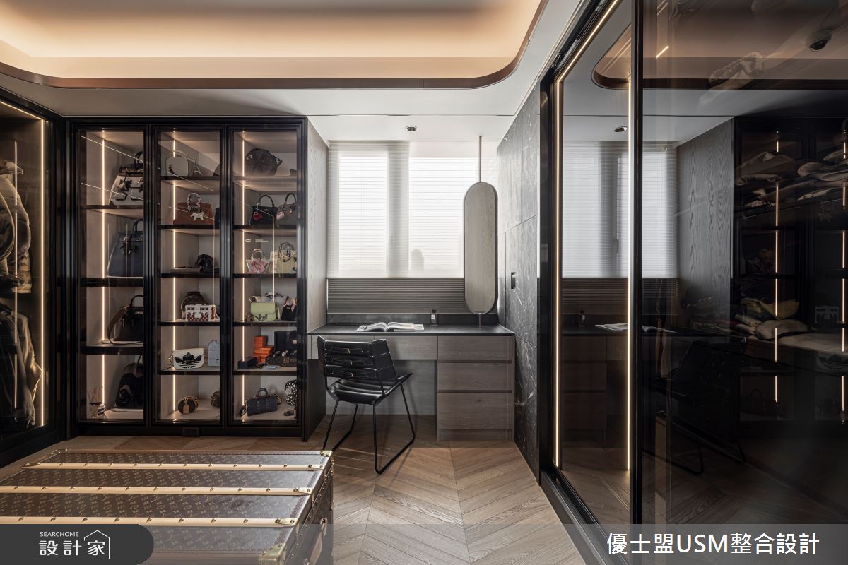 80坪中古屋(5~15年)＿現代風更衣間案例圖片＿優士盟整合設計有限公司＿優士盟_35.藝術饗宴80坪現代風之45