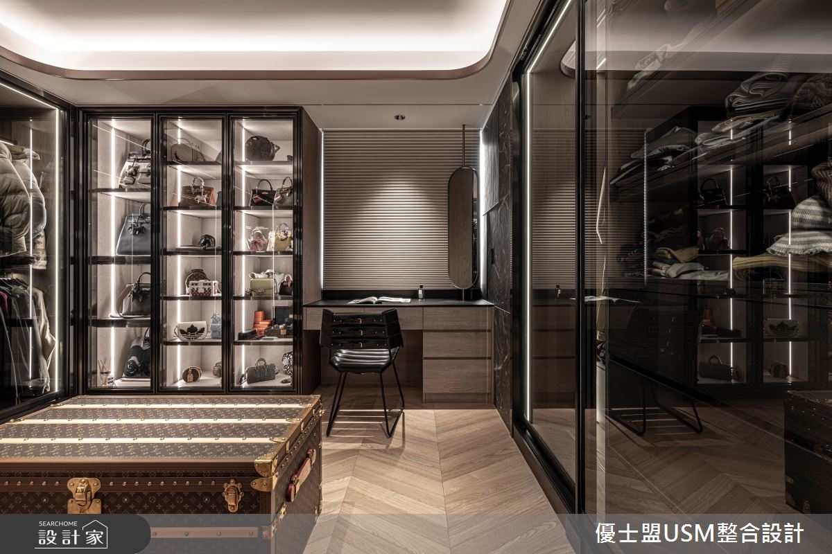 80坪中古屋(5~15年)＿現代風更衣間案例圖片＿優士盟整合設計有限公司＿優士盟_35.藝術饗宴80坪現代風之48