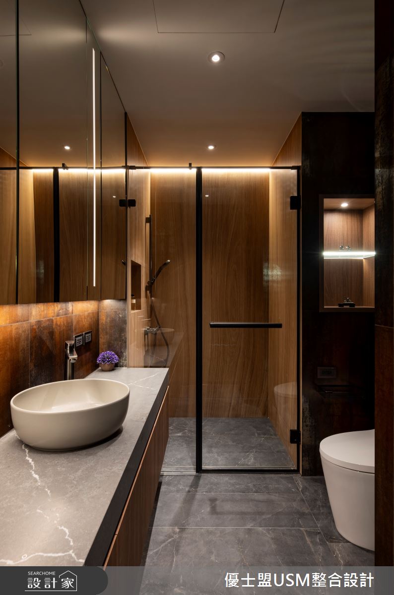 90坪中古屋(5~15年)＿人文禪風浴室案例圖片＿優士盟整合設計有限公司＿優士盟_38.台北90坪人文禪風之38