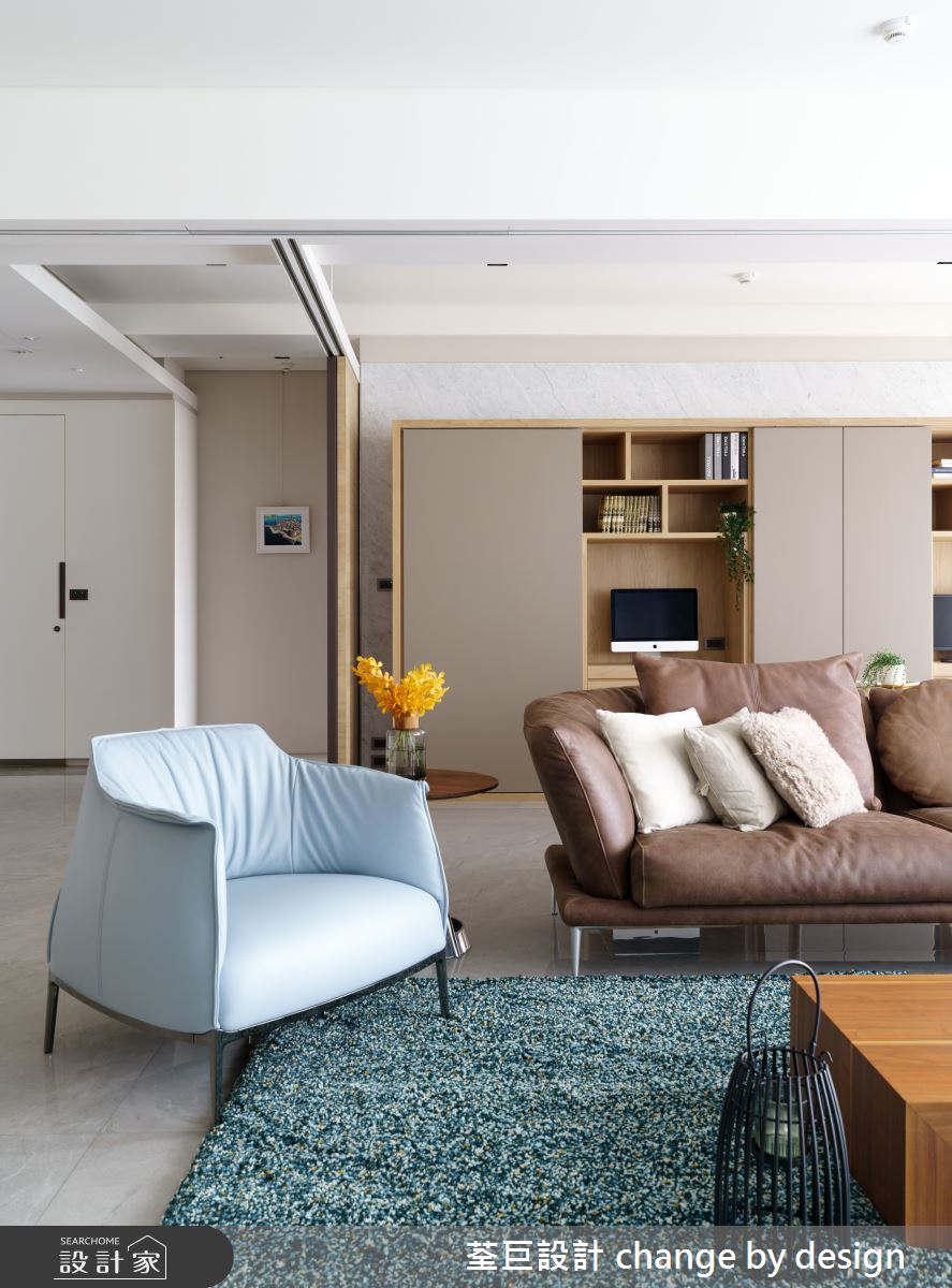 70坪新成屋(5年以下)＿美式風客廳案例圖片＿荃巨設計 change by design＿荃巨_20之5