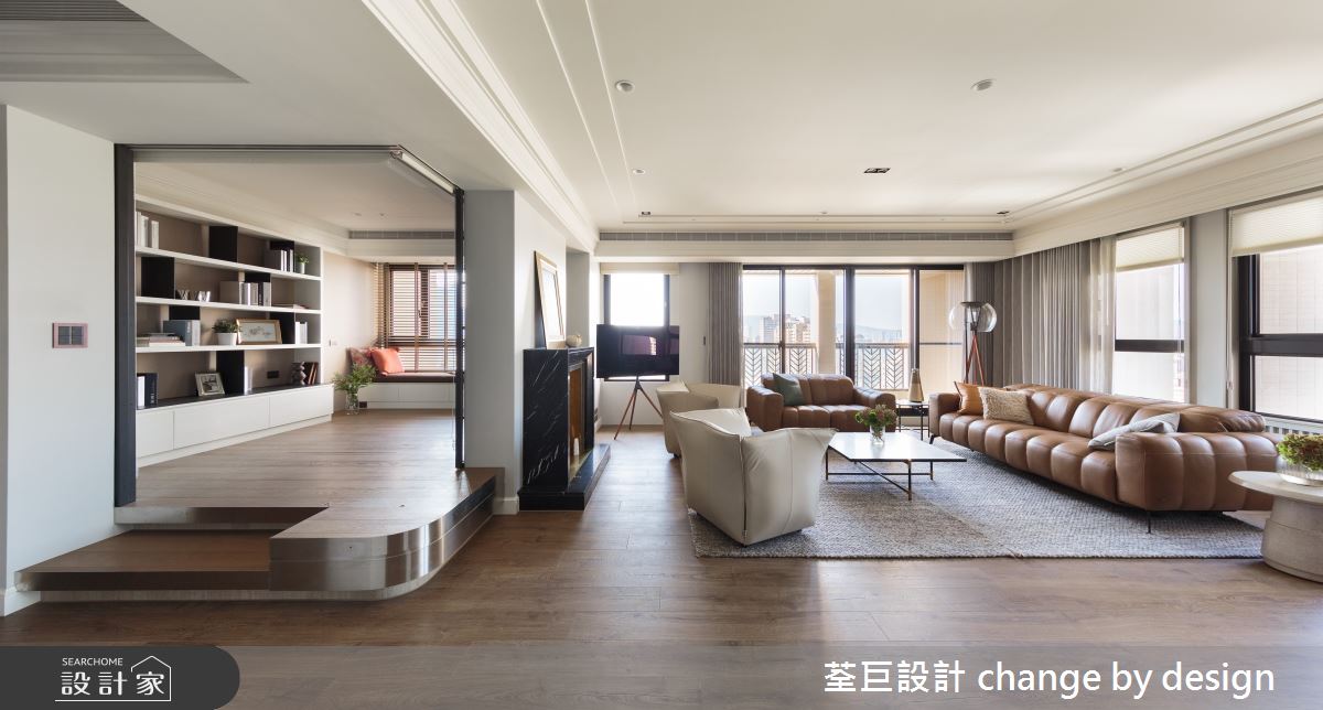 70坪新成屋(5年以下)＿美式風客廳多功能室案例圖片＿荃巨設計 change by design＿荃巨_22之4