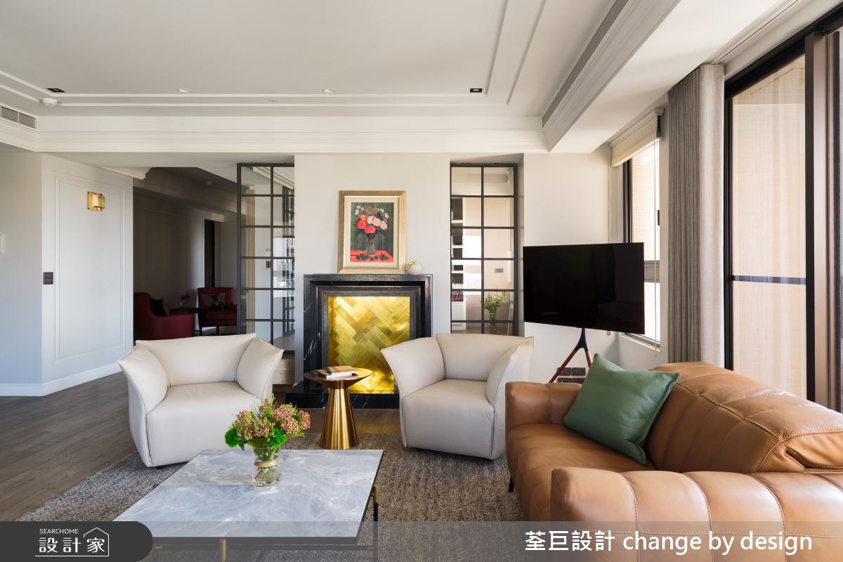 70坪新成屋(5年以下)＿美式風客廳案例圖片＿荃巨設計 change by design＿荃巨_22之6