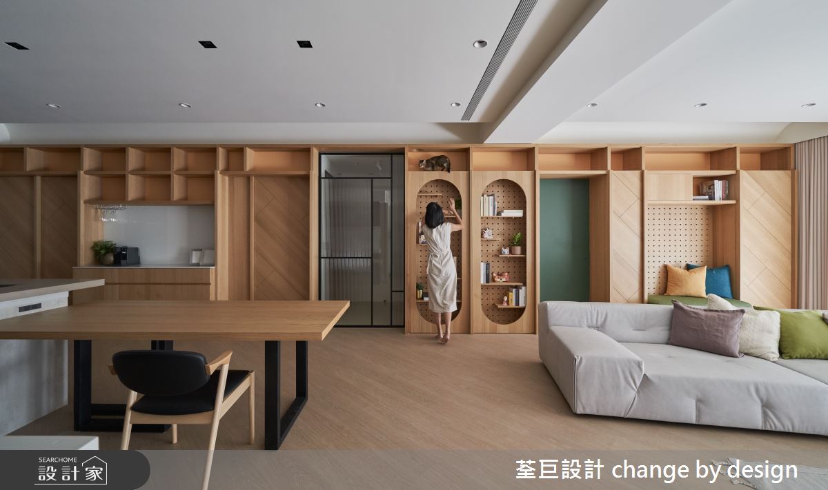 65坪中古屋(5~15年)＿美式風客廳餐廳案例圖片＿荃巨設計 change by design＿荃巨_24之7