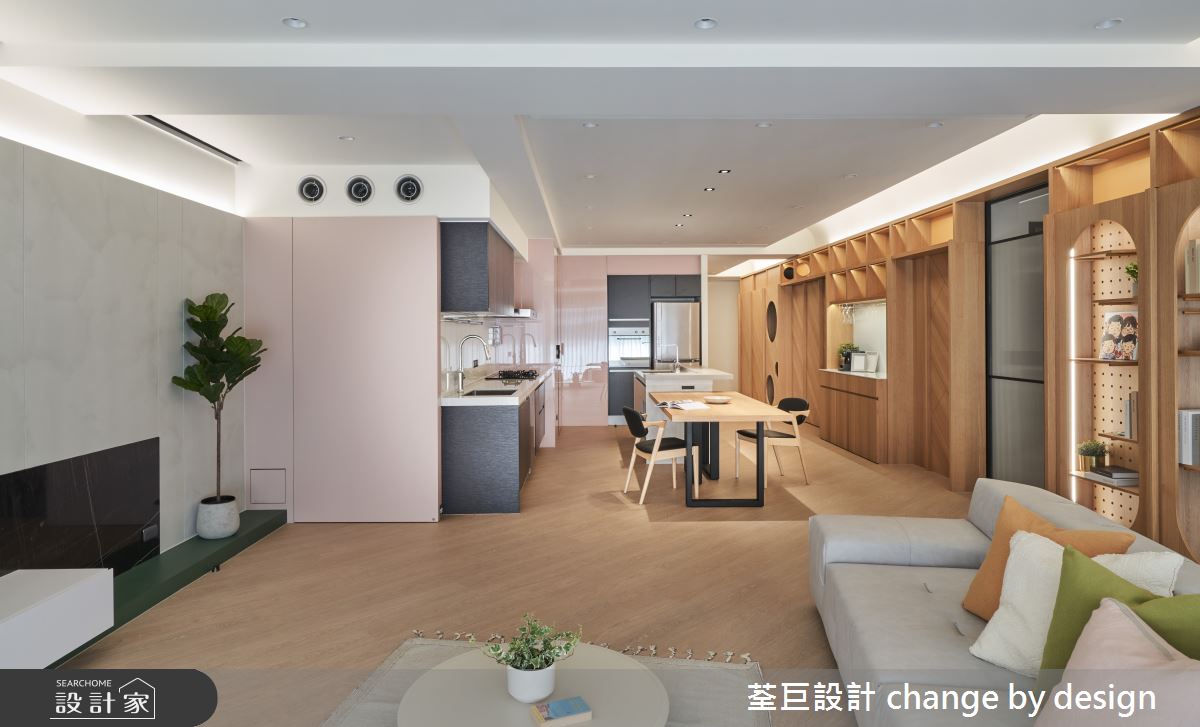 65坪中古屋(5~15年)＿美式風客廳餐廳廚房案例圖片＿荃巨設計 change by design＿荃巨_24之3