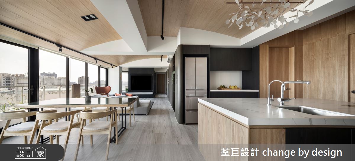 65坪中古屋(5~15年)＿日式無印風客廳餐廳中島案例圖片＿荃巨設計 change by design＿荃巨_25之15