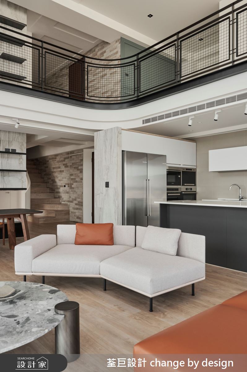 60坪新成屋(5年以下)＿混搭風客廳餐廳中島案例圖片＿荃巨設計 change by design＿荃巨_30之5