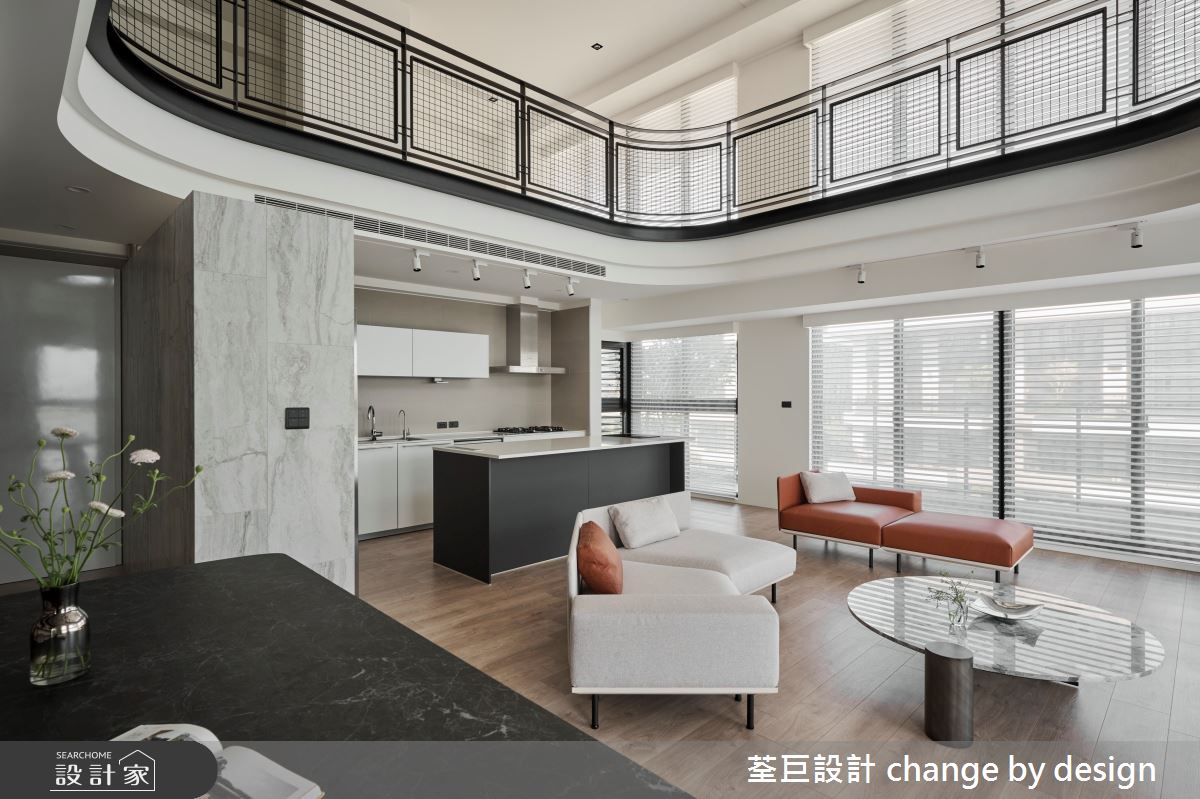 60坪新成屋(5年以下)＿混搭風客廳餐廳廚房中島案例圖片＿荃巨設計 change by design＿荃巨_30之8