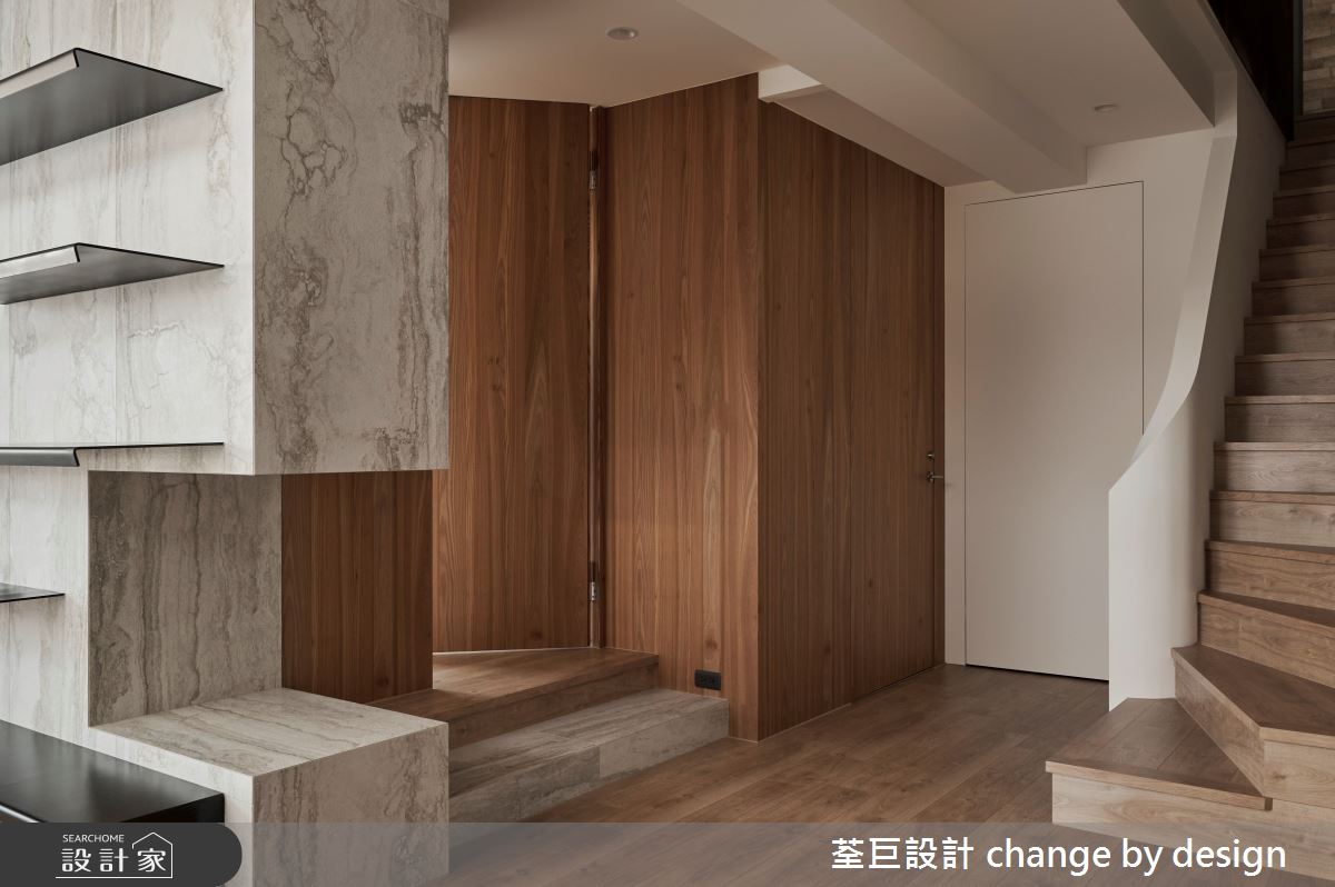 60坪新成屋(5年以下)＿混搭風樓梯案例圖片＿荃巨設計 change by design＿荃巨_30之17