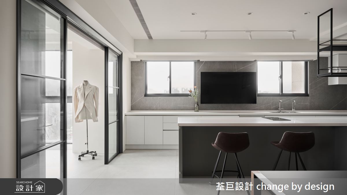 68坪中古屋(5~15年)＿混搭風廚房中島案例圖片＿荃巨設計 change by design＿荃巨_31之10