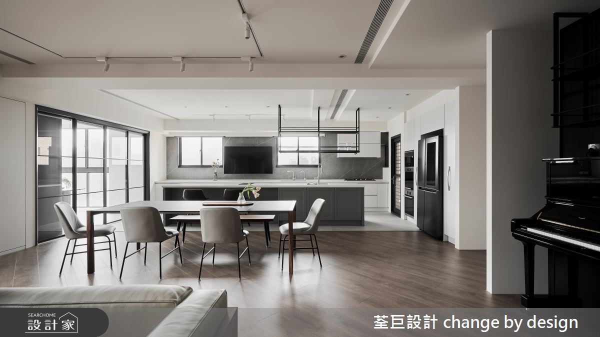 68坪中古屋(5~15年)＿混搭風餐廳廚房中島案例圖片＿荃巨設計 change by design＿荃巨_31之9