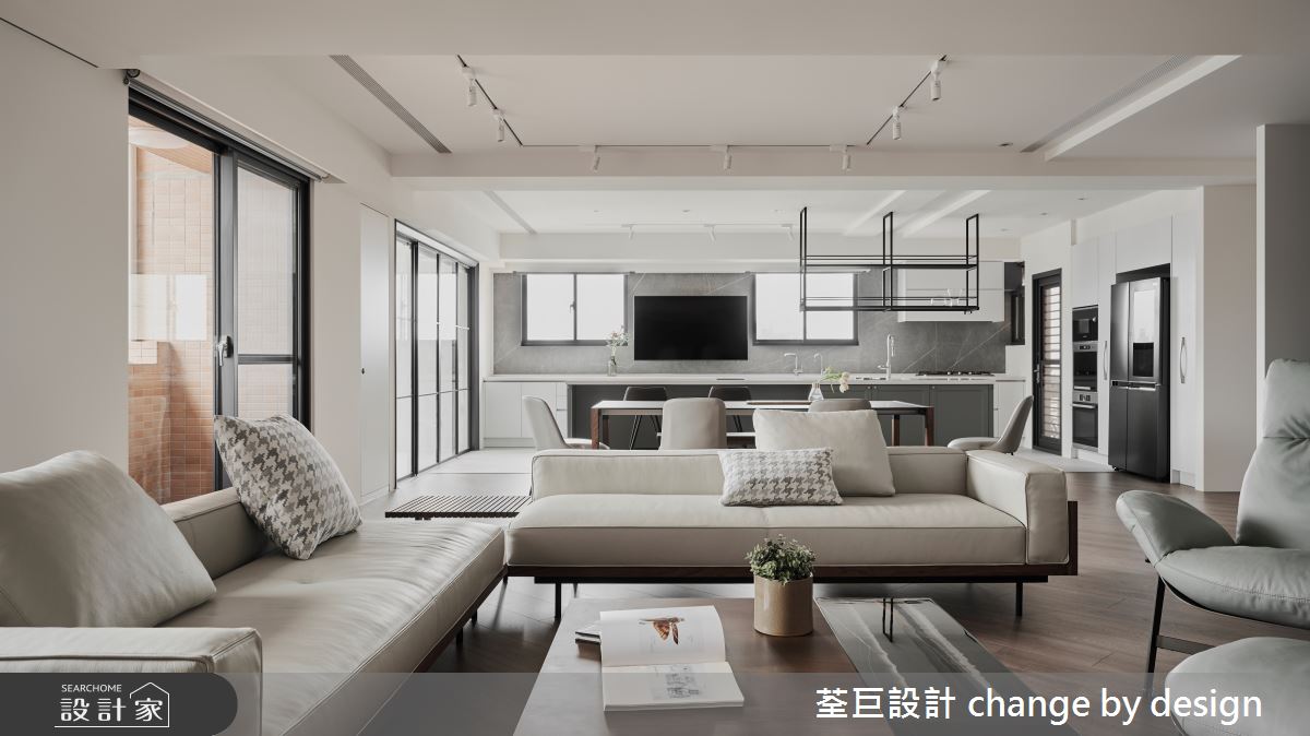 68坪中古屋(5~15年)＿混搭風客廳餐廳廚房中島案例圖片＿荃巨設計 change by design＿荃巨_31之8