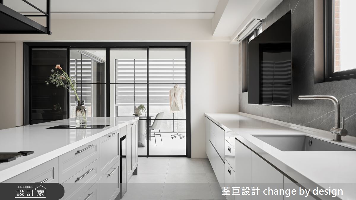 68坪中古屋(5~15年)＿混搭風廚房書房工作區中島案例圖片＿荃巨設計 change by design＿荃巨_31之14