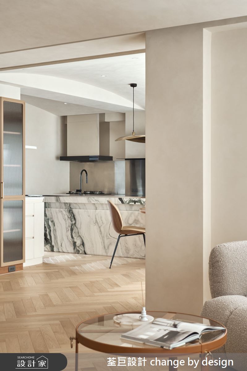 35坪新古屋(10年以下)＿混搭風客廳中島案例圖片＿荃巨設計 change by design＿荃巨_37之11