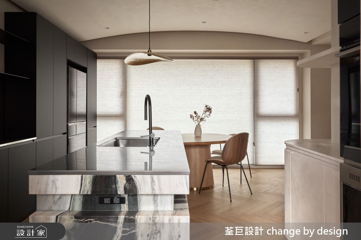 35坪新古屋(10年以下)＿混搭風餐廳中島案例圖片＿荃巨設計 change by design＿荃巨_37之25