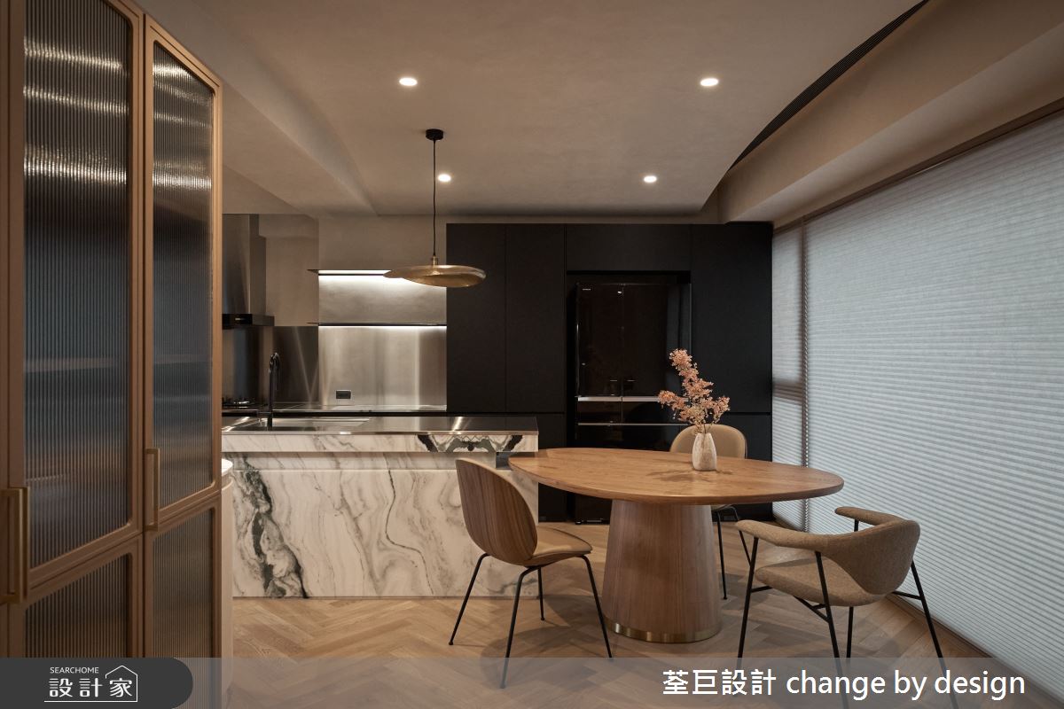 35坪新古屋(10年以下)＿混搭風餐廳廚房中島案例圖片＿荃巨設計 change by design＿荃巨_37之29