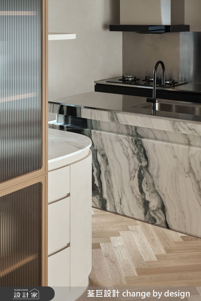 35坪新古屋(10年以下)＿混搭風廚房中島案例圖片＿荃巨設計 change by design＿荃巨_37之27