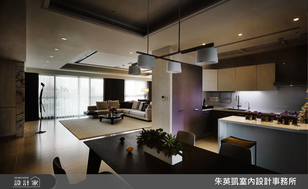 60坪新成屋(5年以下)＿現代風客廳餐廳廚房案例圖片＿朱英凱室內設計事務所＿朱英凱_20之11