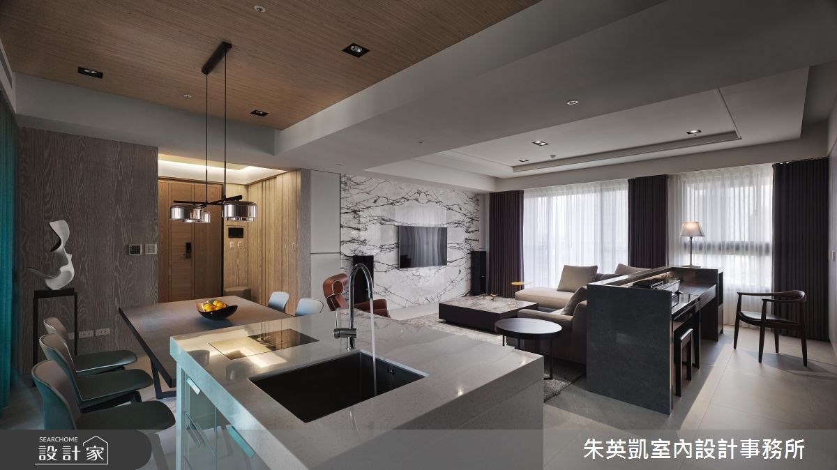 45坪＿現代風玄關客廳餐廳書房案例圖片＿朱英凱室內設計事務所＿朱英凱_21之11