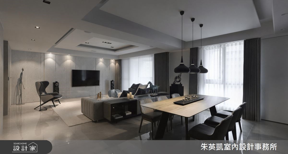 60坪＿現代風客廳餐廳案例圖片＿朱英凱室內設計事務所＿朱英凱_22之9