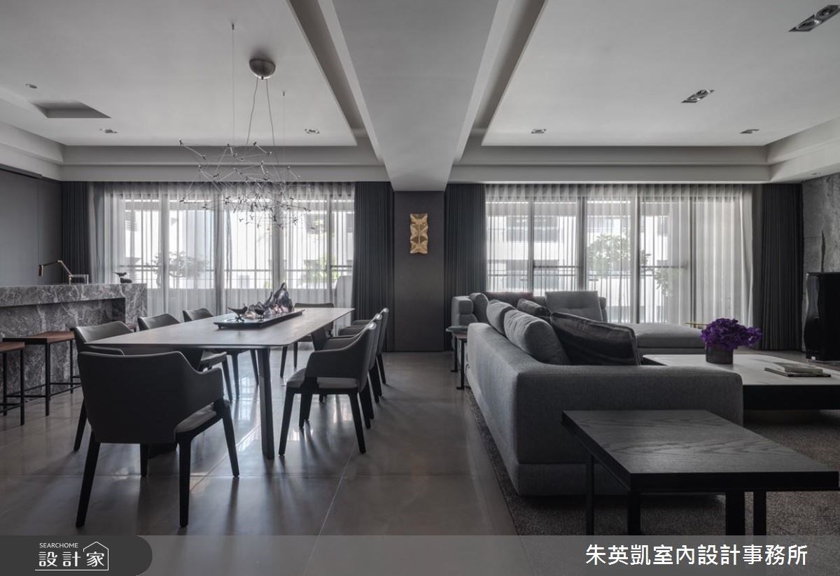 100坪新成屋(5年以下)＿現代風客廳餐廳吧檯案例圖片＿朱英凱室內設計事務所＿朱英凱_26之7