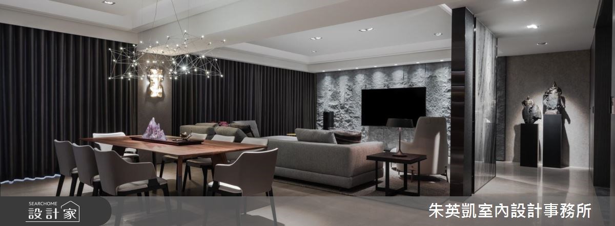 100坪新成屋(5年以下)＿現代風玄關客廳餐廳案例圖片＿朱英凱室內設計事務所＿朱英凱_26之11