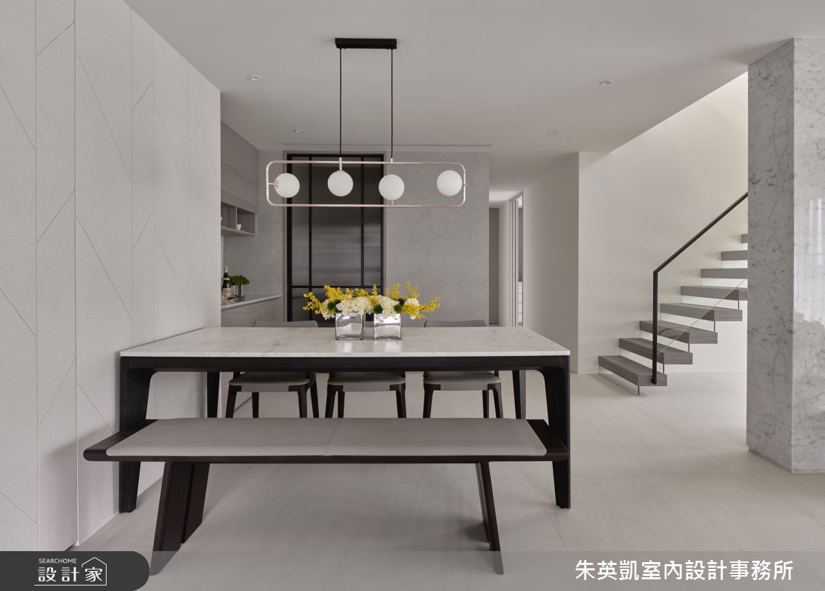 70坪新成屋(5年以下)＿現代風餐廳樓梯案例圖片＿朱英凱室內設計事務所＿朱英凱_31之10