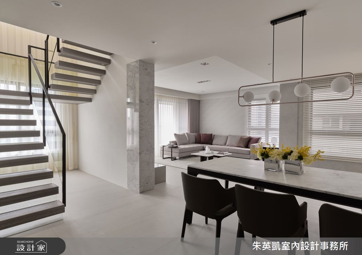 70坪新成屋(5年以下)＿現代風餐廳樓梯案例圖片＿朱英凱室內設計事務所＿朱英凱_31之11