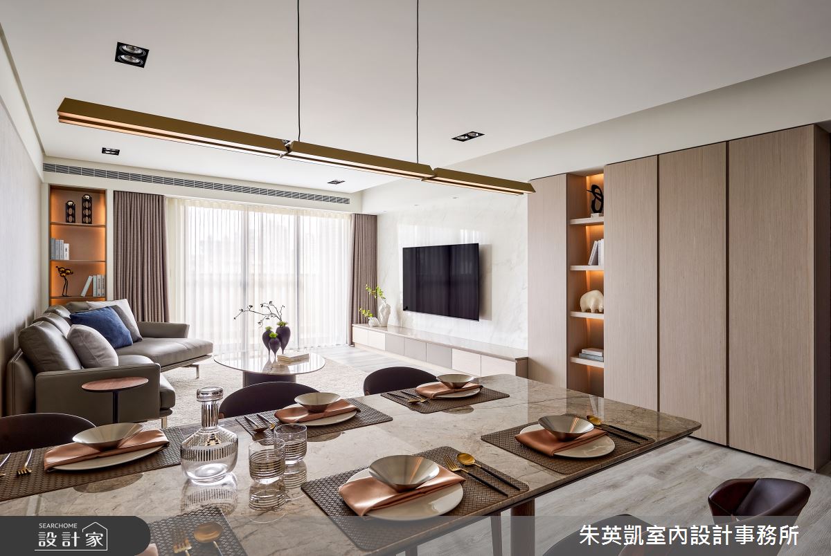 35坪中古屋(5~15年)＿現代風客廳餐廳案例圖片＿朱英凱室內設計事務所＿朱英凱_35之3