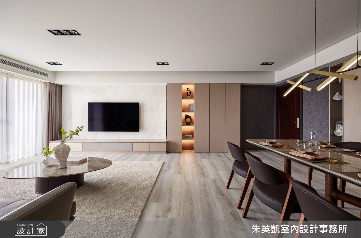 35坪中古屋(5~15年)＿現代風玄關客廳餐廳案例圖片＿朱英凱室內設計事務所＿朱英凱_35之1