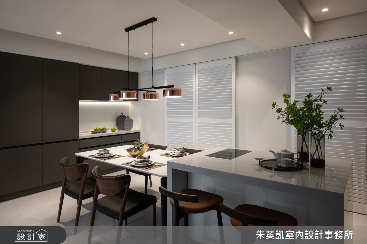 30坪新成屋(5年以下)＿現代風餐廳中島案例圖片＿朱英凱室內設計事務所＿朱英凱_36之9