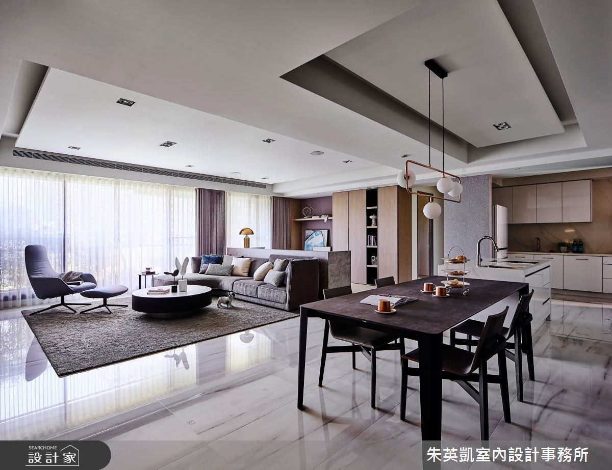 30坪新成屋(5年以下)＿現代風客廳餐廳廚房書房中島案例圖片＿朱英凱室內設計事務所＿朱英凱_37之4