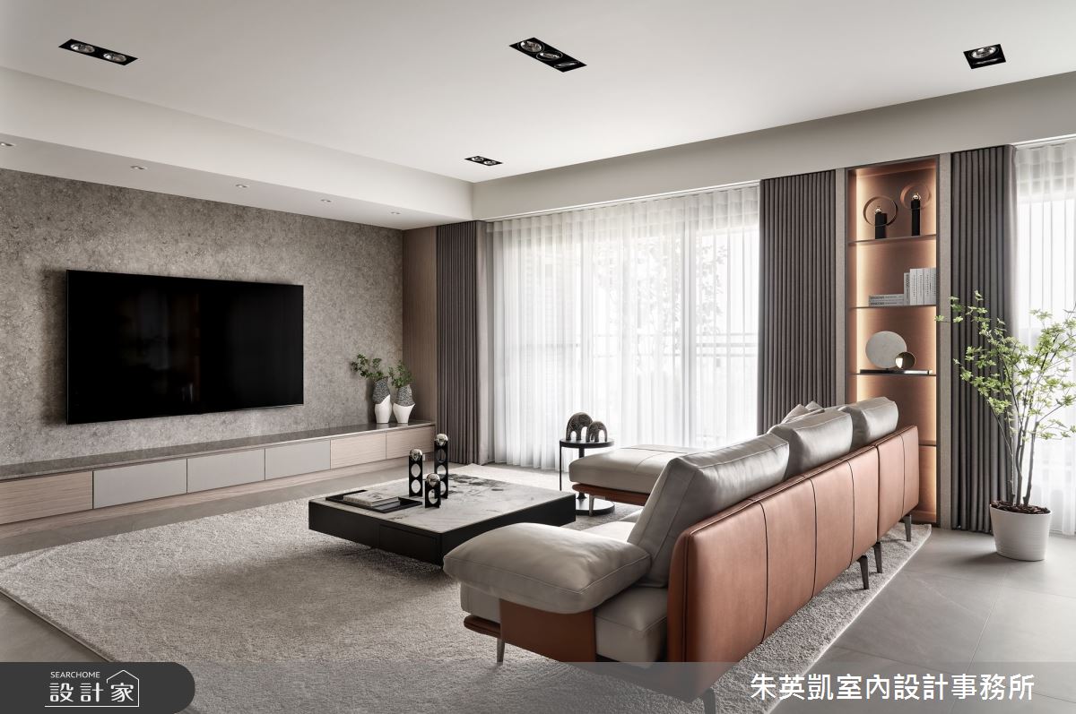 37坪新成屋(5年以下)＿現代風客廳案例圖片＿朱英凱室內設計事務所＿朱英凱_38之2