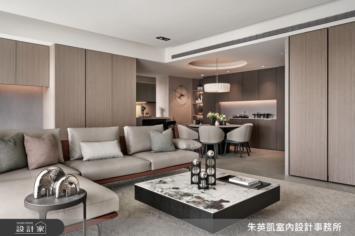 37坪新成屋(5年以下)＿現代風客廳餐廳廚房中島案例圖片＿朱英凱室內設計事務所＿朱英凱_38之3