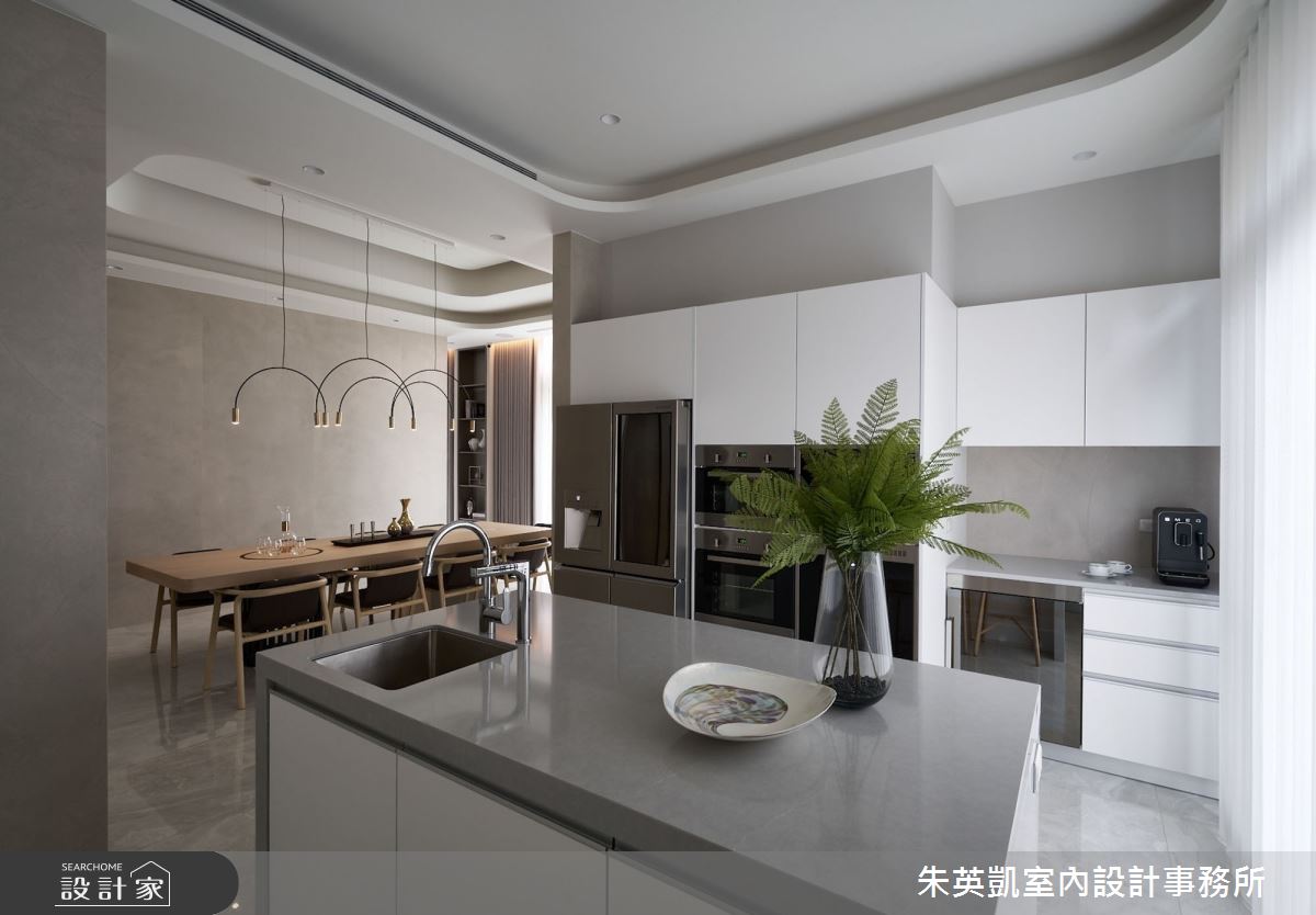 250坪中古屋(5~15年)＿現代風餐廳廚房中島案例圖片＿朱英凱室內設計事務所＿朱英凱_39之31