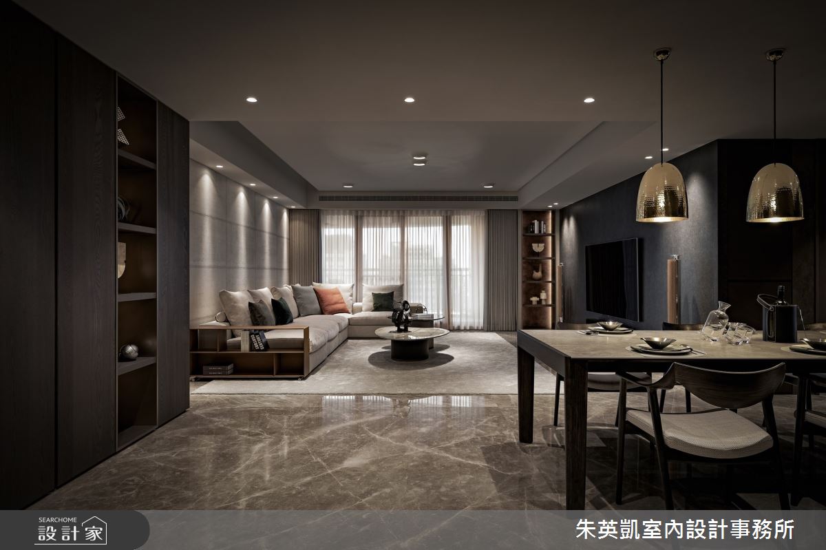 50坪新成屋(5年以下)＿現代風客廳餐廳案例圖片＿朱英凱室內設計事務所＿朱英凱_40之5