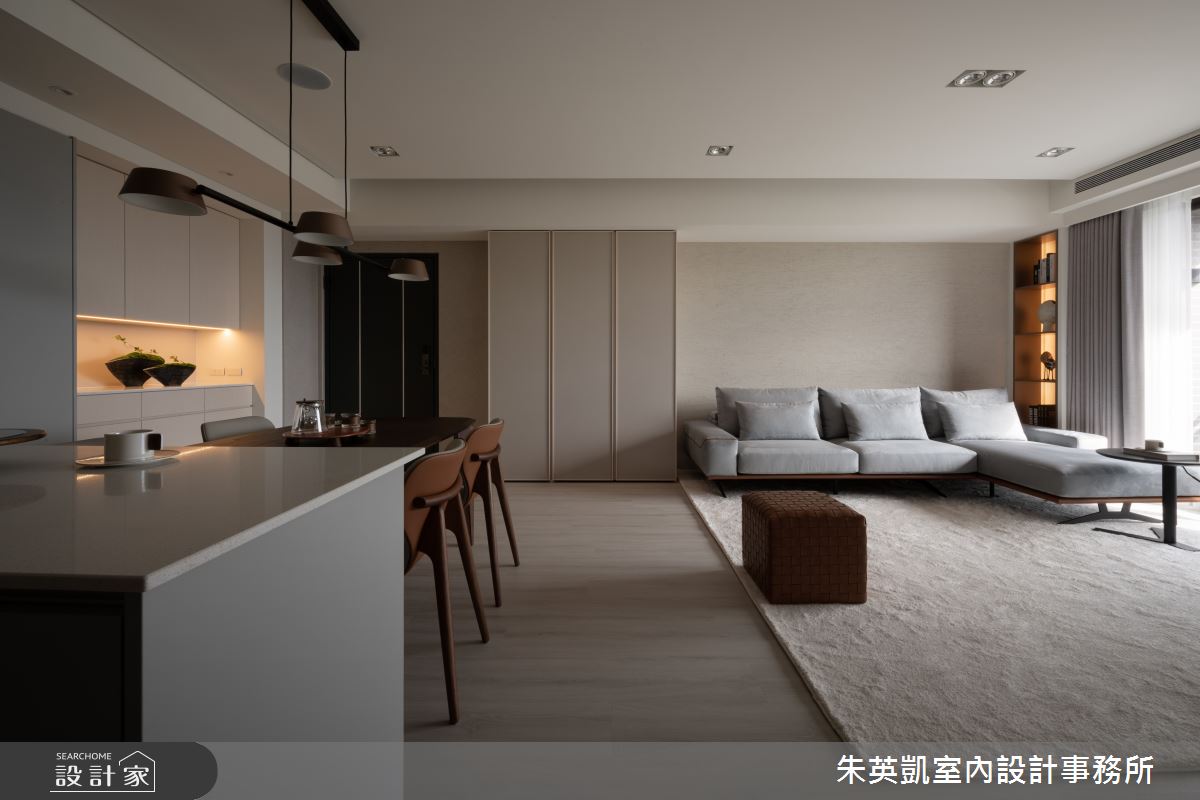 28坪新古屋(10年以下)＿現代北歐風玄關客廳餐廳中島案例圖片＿朱英凱室內設計事務所＿朱英凱_42之9
