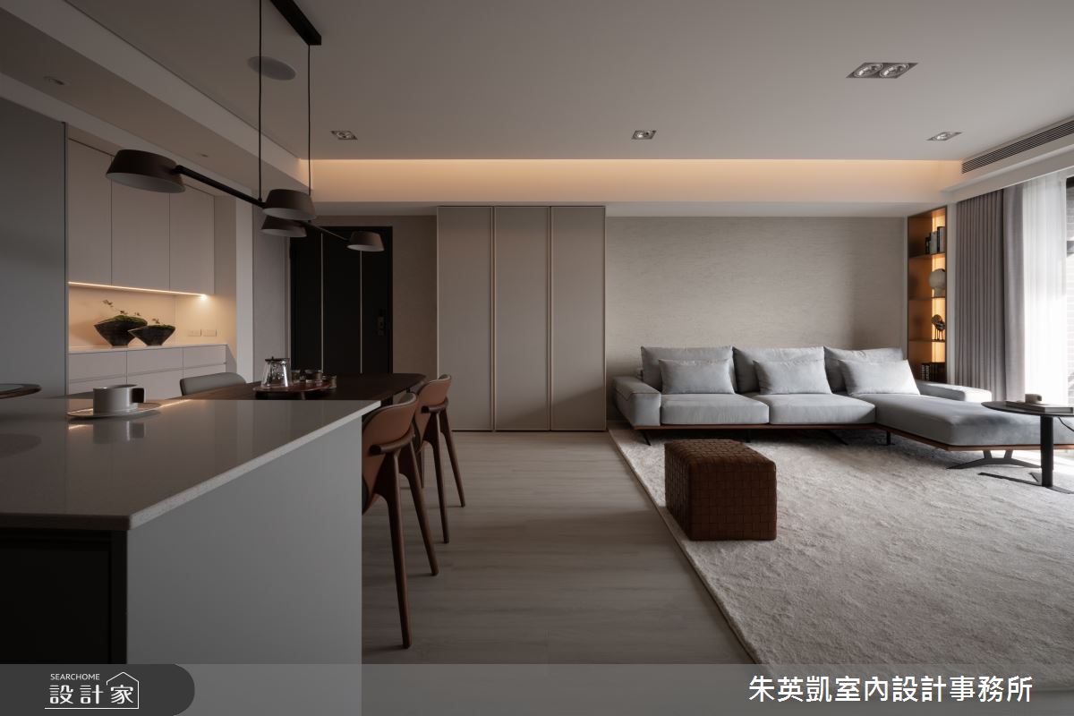 28坪新古屋(10年以下)＿現代北歐風玄關客廳餐廳中島案例圖片＿朱英凱室內設計事務所＿朱英凱_42之8