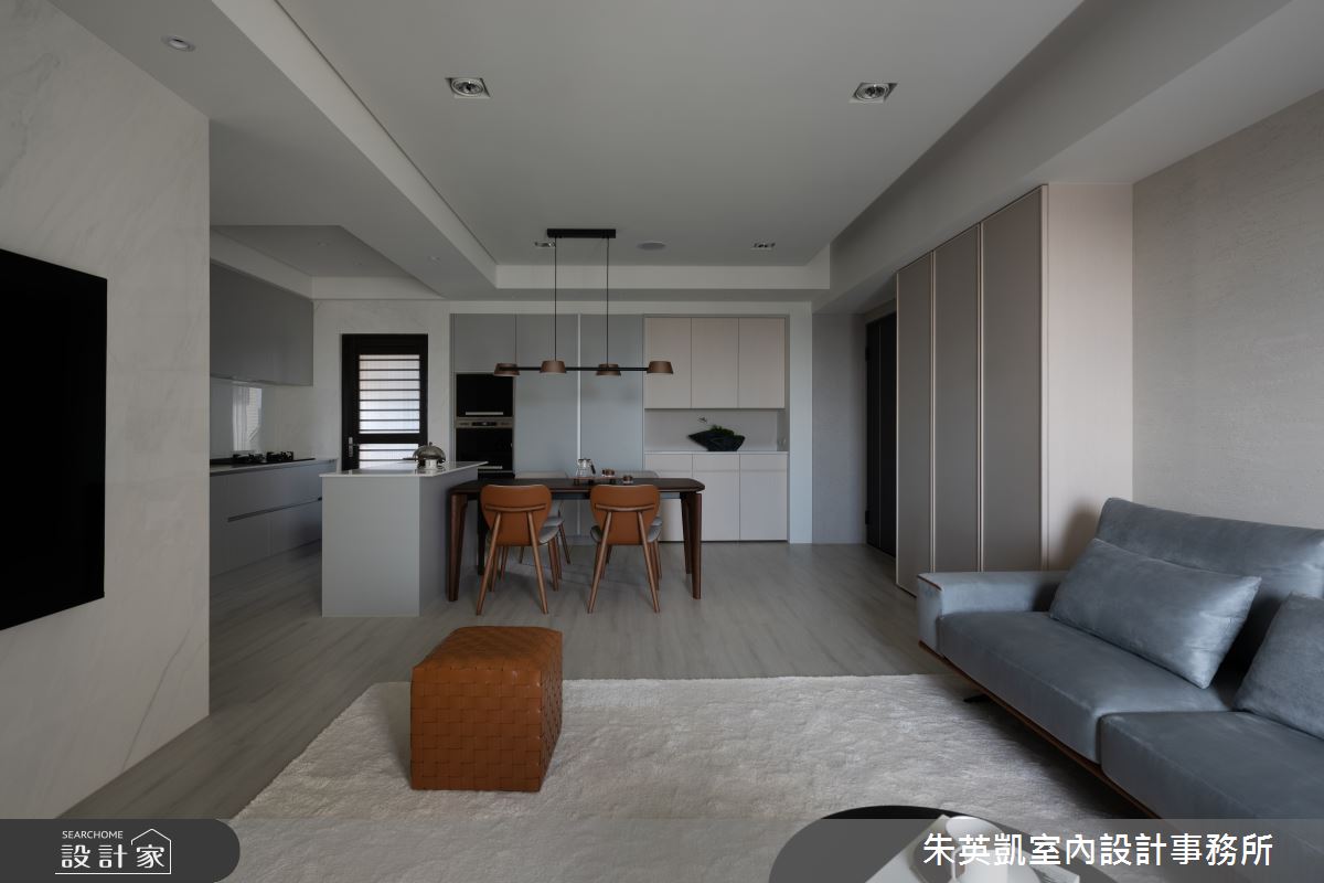 28坪新古屋(10年以下)＿現代北歐風玄關客廳餐廳廚房中島案例圖片＿朱英凱室內設計事務所＿朱英凱_42之10