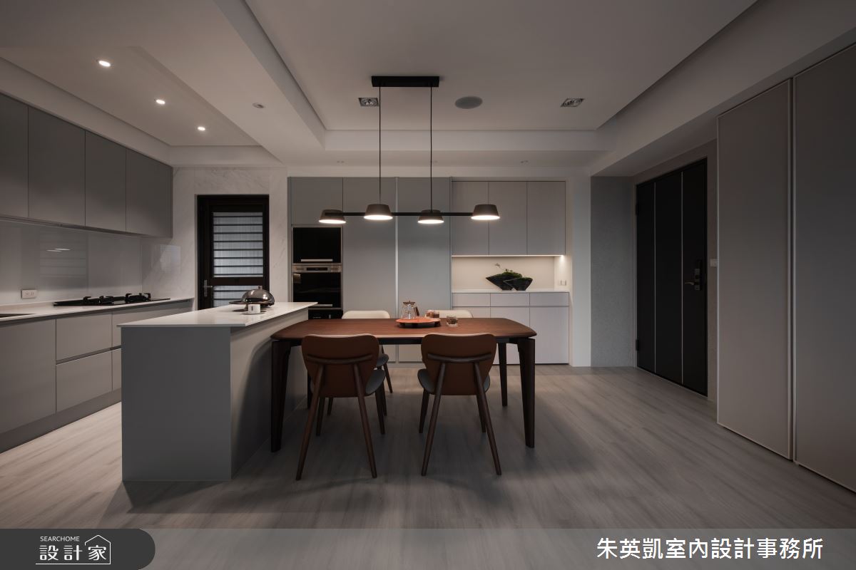 28坪新古屋(10年以下)＿現代北歐風玄關餐廳廚房中島案例圖片＿朱英凱室內設計事務所＿朱英凱_42之12
