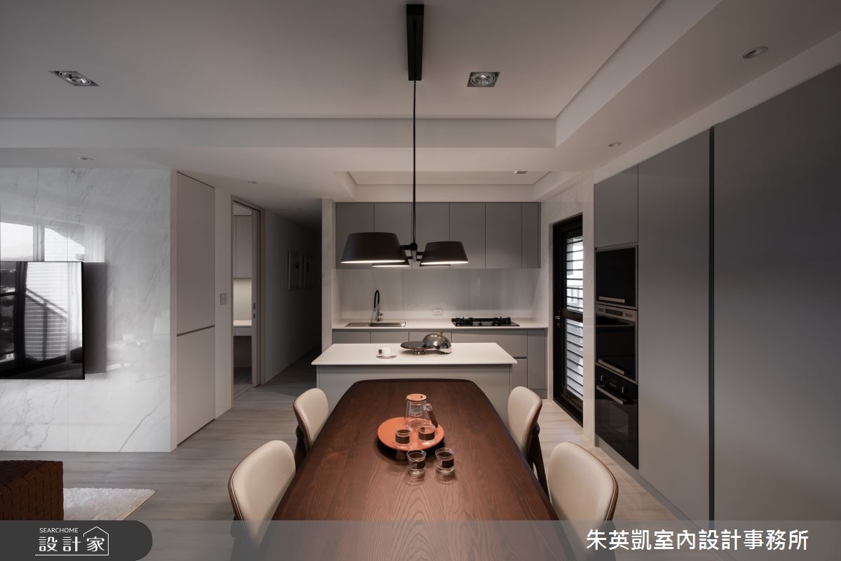 28坪新古屋(10年以下)＿現代北歐風餐廳廚房中島案例圖片＿朱英凱室內設計事務所＿朱英凱_42之13