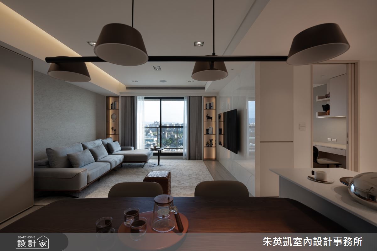28坪新古屋(10年以下)＿現代北歐風客廳餐廳中島案例圖片＿朱英凱室內設計事務所＿朱英凱_42之3