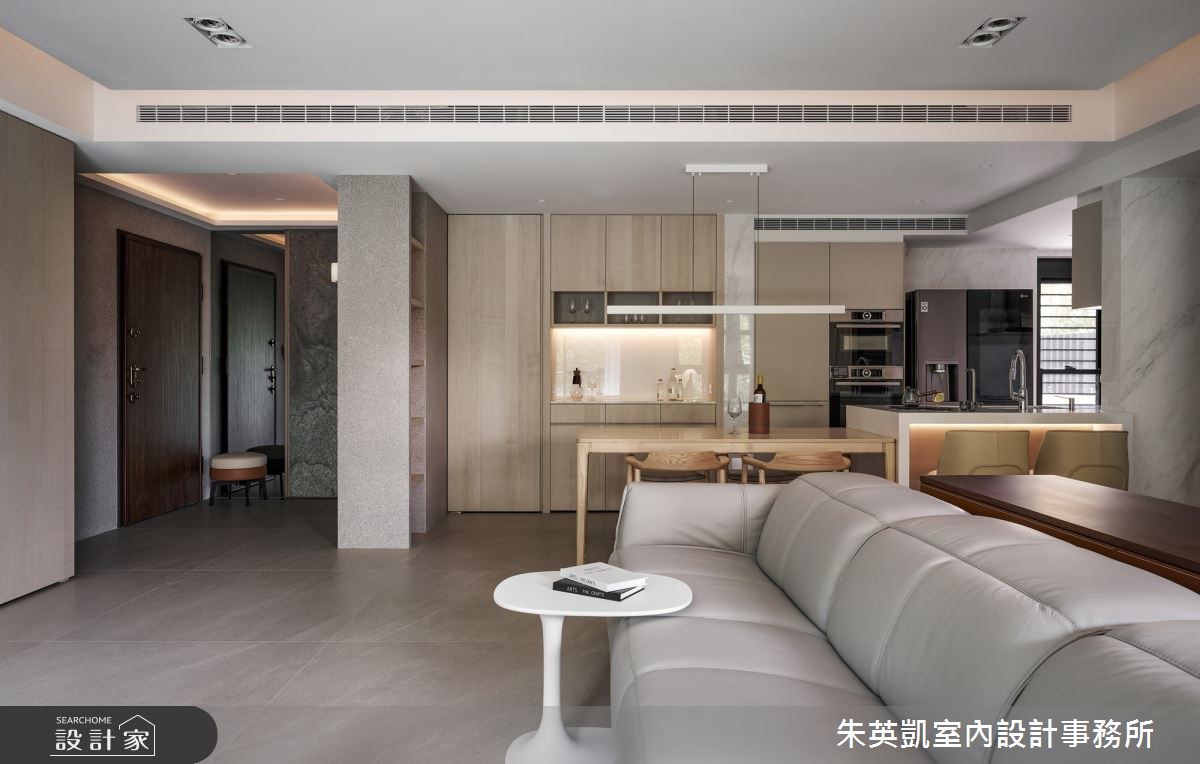 35坪毛胚屋＿現代簡約風玄關客廳餐廳吧檯中島案例圖片＿朱英凱室內設計事務所＿朱英凱_44之10