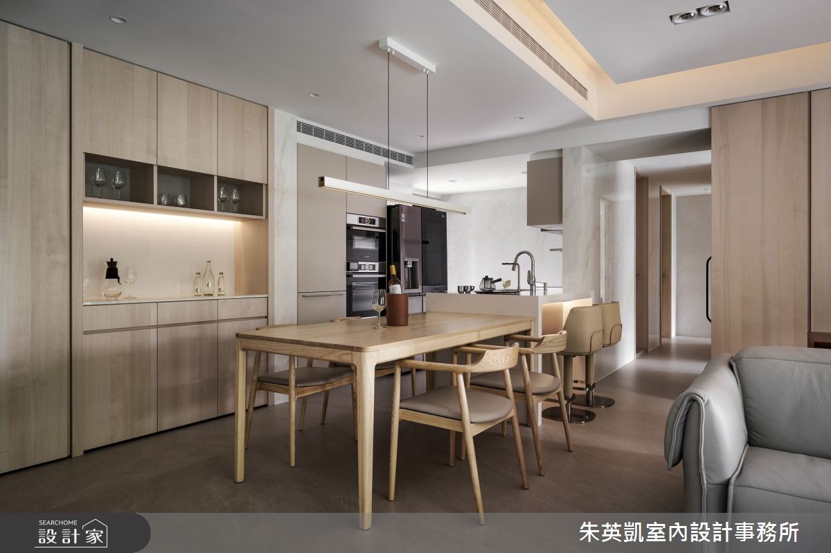 35坪毛胚屋＿現代簡約風餐廳吧檯中島案例圖片＿朱英凱室內設計事務所＿朱英凱_44之13