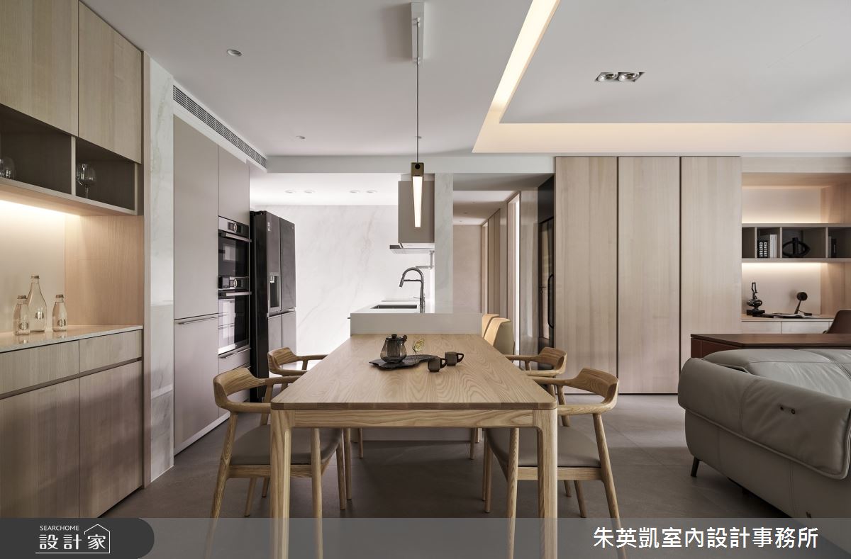 35坪毛胚屋＿現代簡約風餐廳吧檯中島案例圖片＿朱英凱室內設計事務所＿朱英凱_44之14