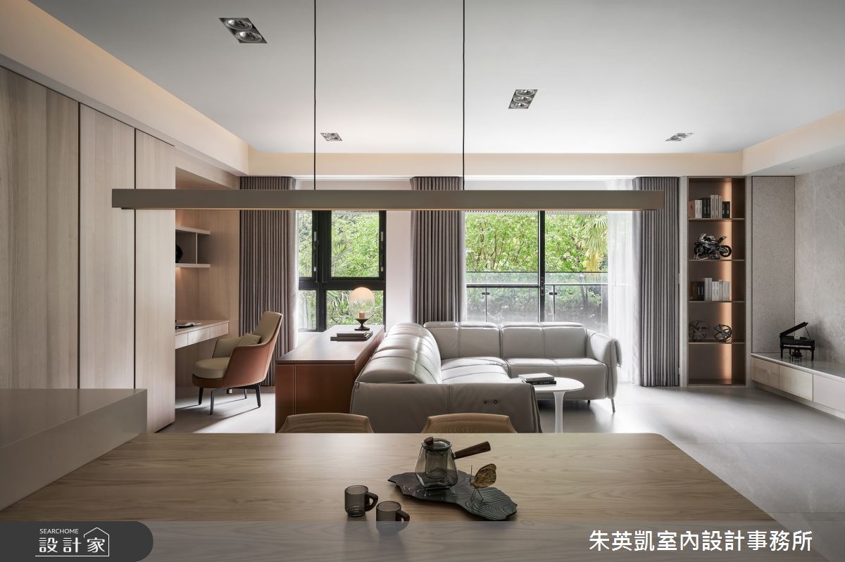 35坪毛胚屋＿現代簡約風客廳餐廳書房案例圖片＿朱英凱室內設計事務所＿朱英凱_44之16