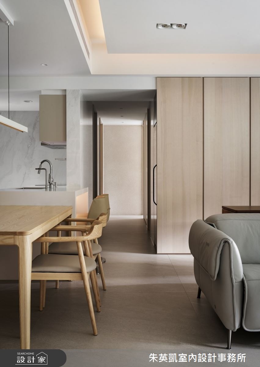 35坪毛胚屋＿現代簡約風客廳餐廳吧檯走廊中島案例圖片＿朱英凱室內設計事務所＿朱英凱_44之2607